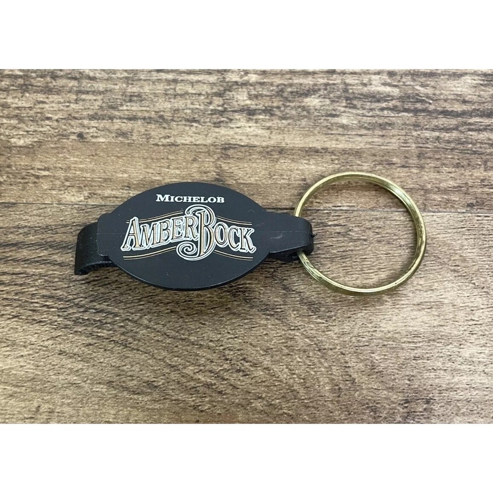 Michelob Amber Bock 2.5" Plastic Bottle Opener Keychain